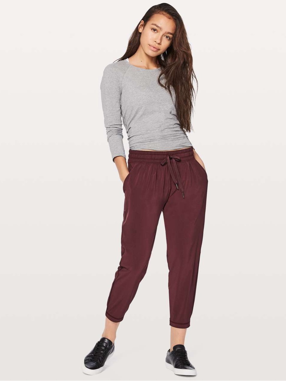 Lululemon Namaskar Crop Garnet Women’s 4 Swift Ultra Light Yoga 24” Stretch